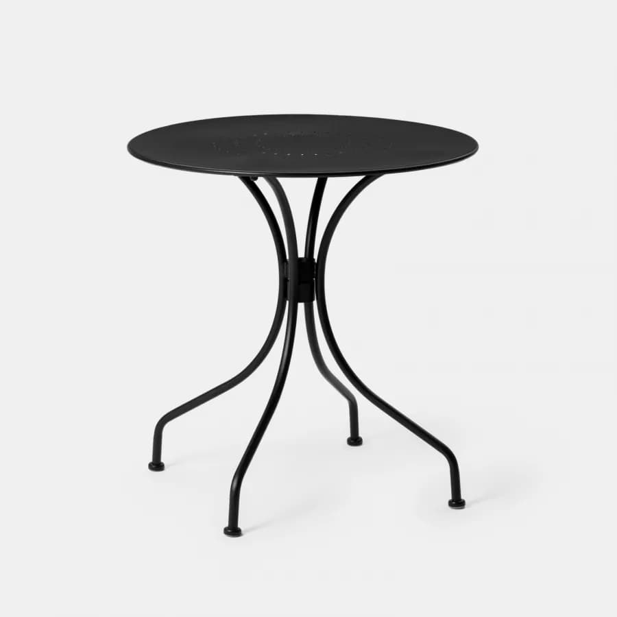 Tavolo da giardino rotondo 70 cm in metallo nero - Loren