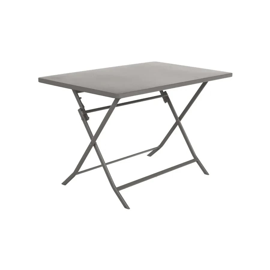 Tavolo pieghevole da esterno 110x70 cm in acciaio grigio - Atelier