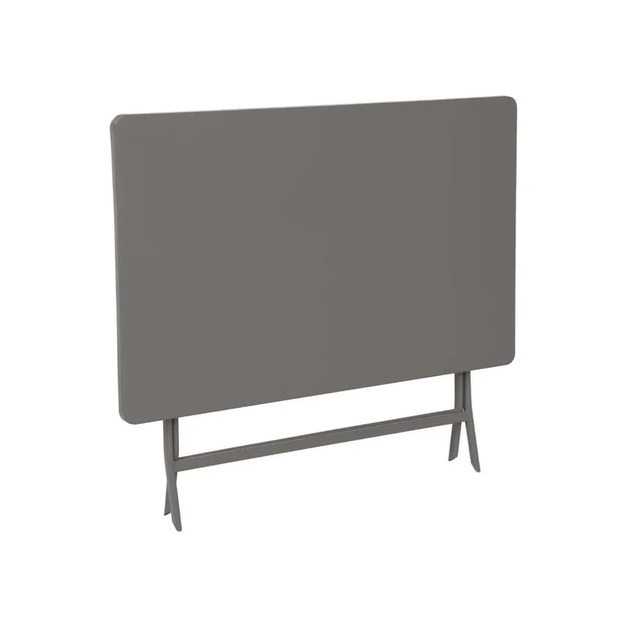 Tavolo pieghevole da esterno 110x70 cm in acciaio grigio - Atelier