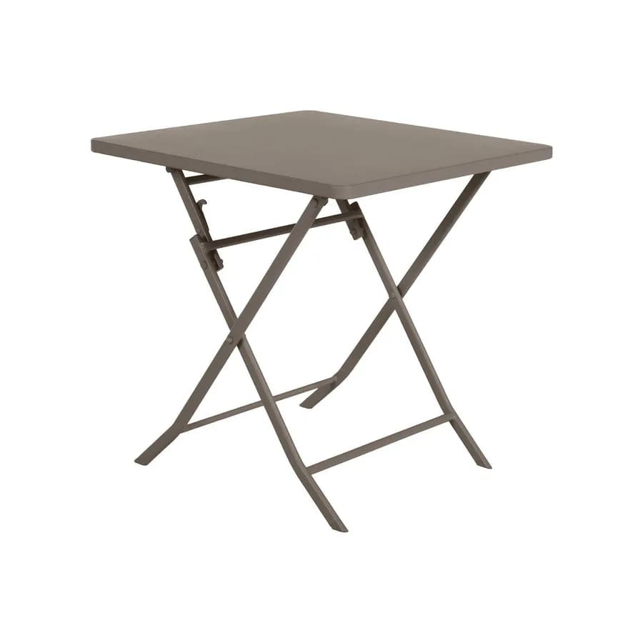 Tavolo pieghevole da esterno 70x70 cm in acciaio grigio - Atelier