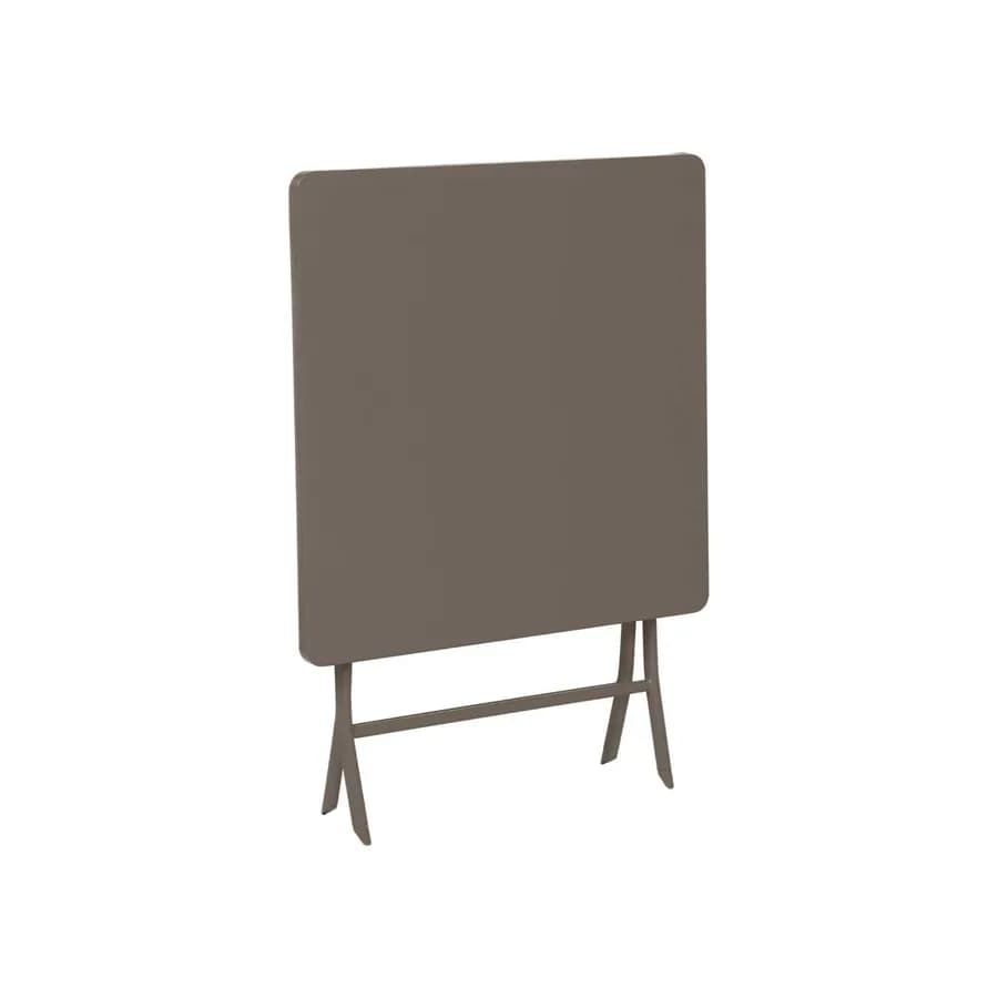Tavolo pieghevole da esterno 70x70 cm in acciaio grigio - Atelier