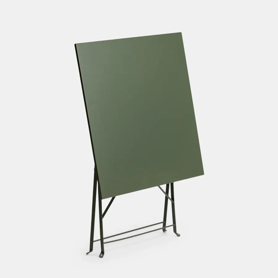 Tavolo da giardino pieghevole 70x70 cm in metallo verde salvia - Atelier