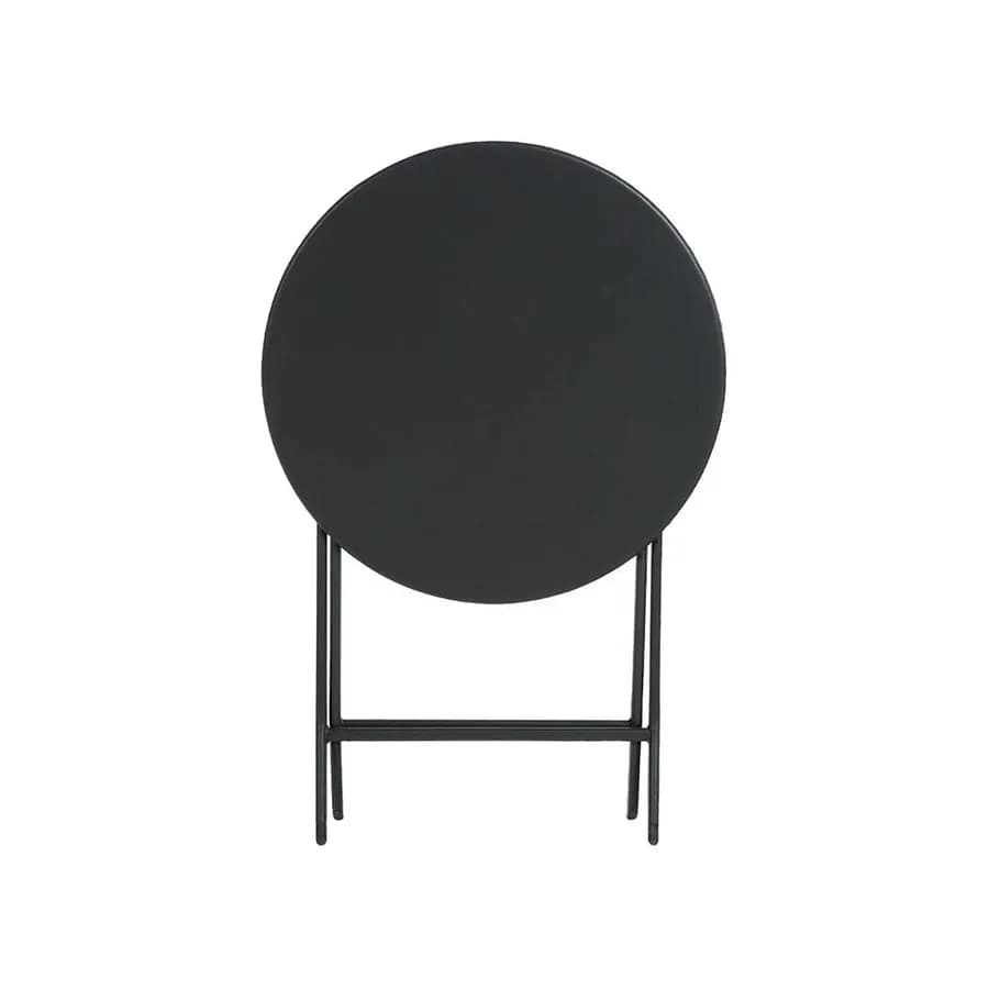 Tavolo pieghevole da esterno rotondo 60 cm in acciaio grafite - Atelier