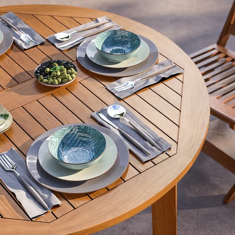 Tavolo da giardino rotondo 110 cm in legno d'acacia - Paja