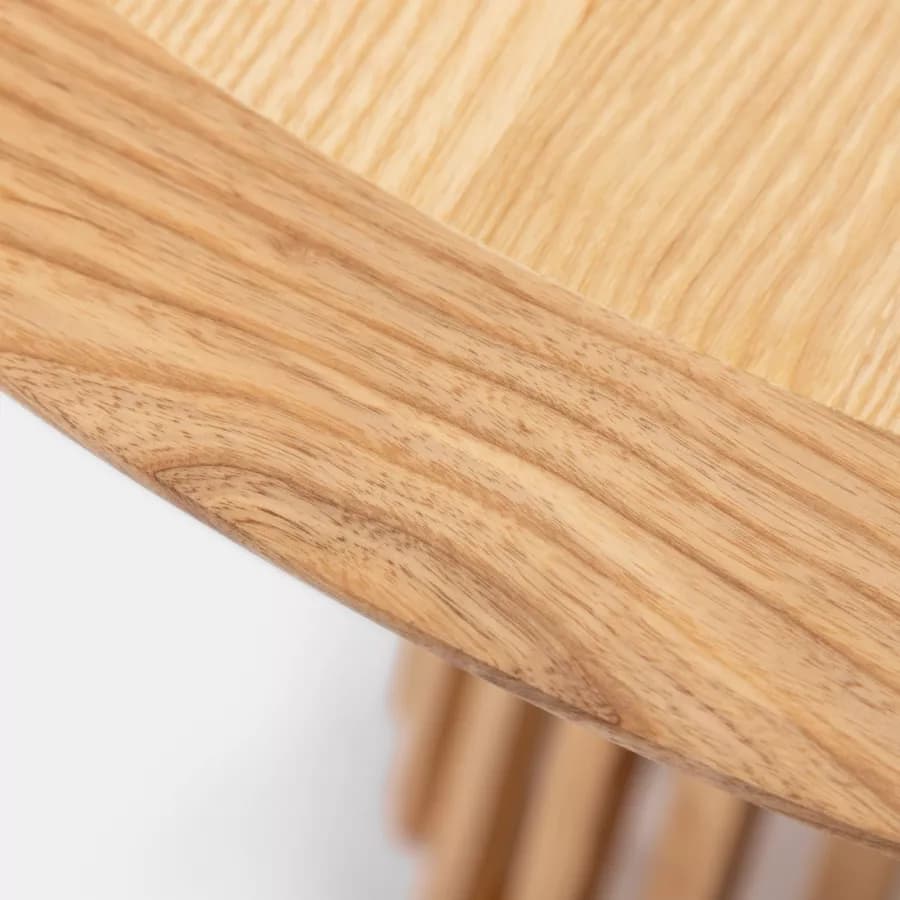 Tavolo da pranzo rotondo 100 cm in legno di frassino - Ernest