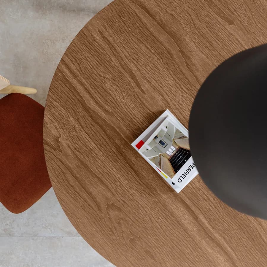 Tavolo da pranzo 120 cm effetto noce chester con gambe incrociate - Doror