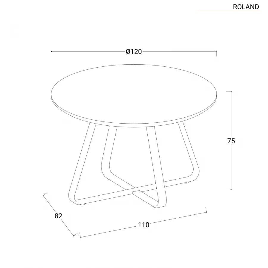 Tavolo da pranzo rotondo 120 cm in legno bianco - Roland
