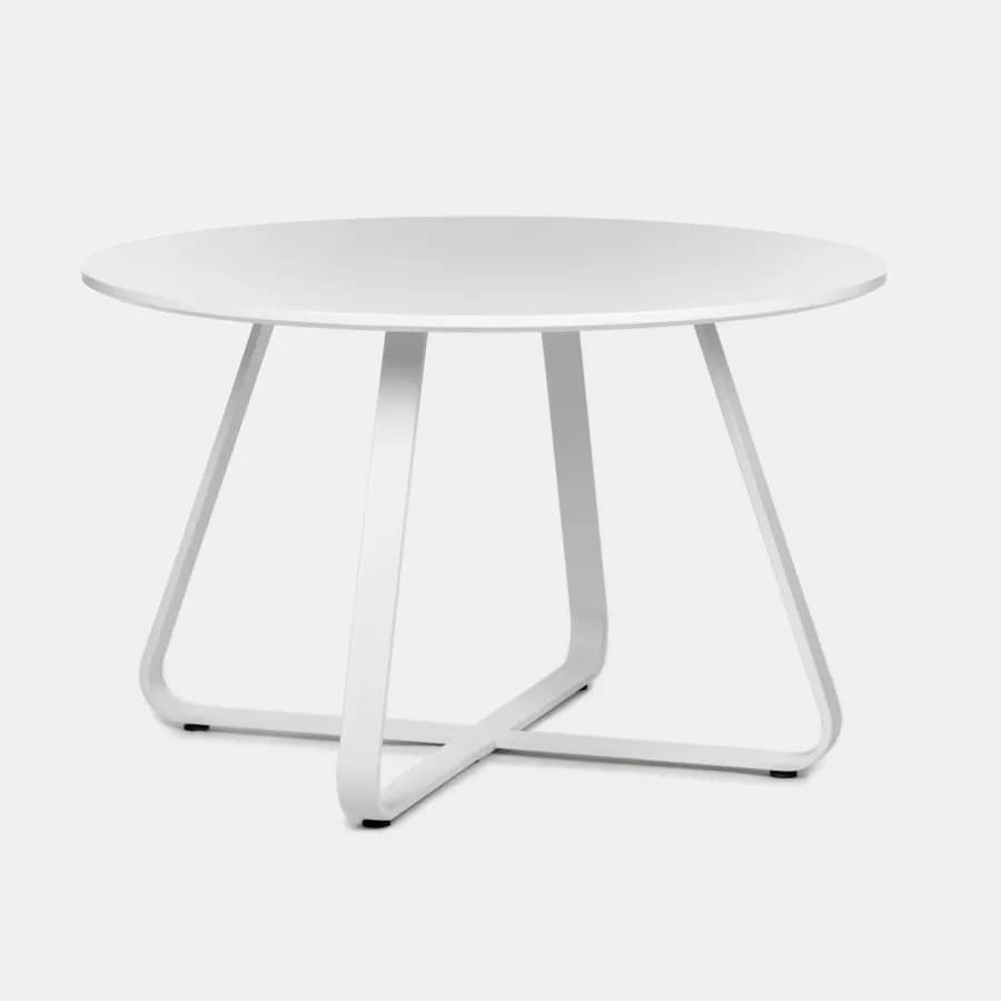 Tavolo da pranzo rotondo 120 cm in legno bianco - Roland