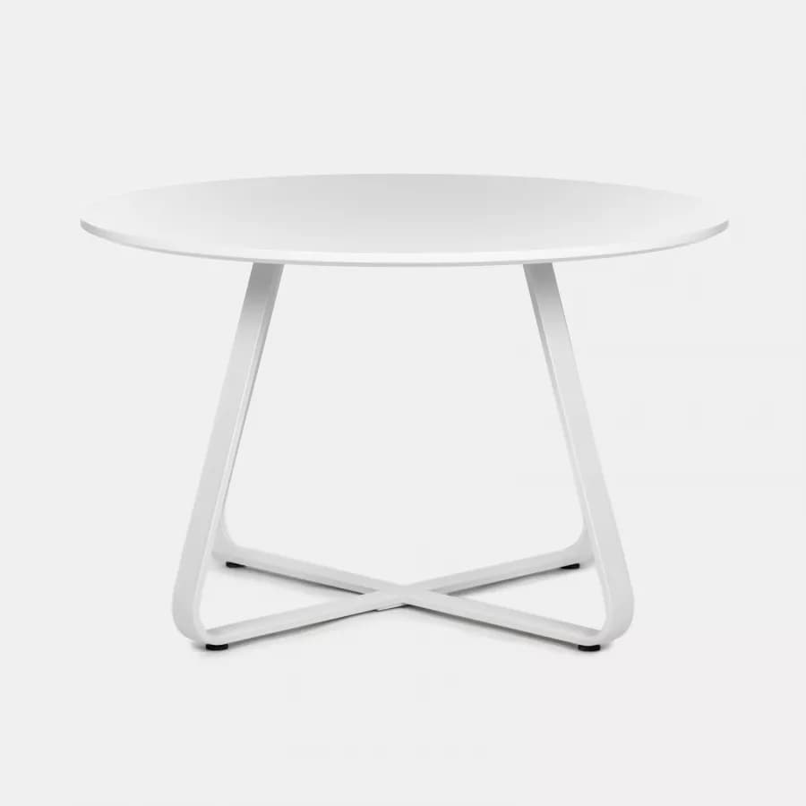 Tavolo da pranzo rotondo 120 cm in legno bianco - Roland