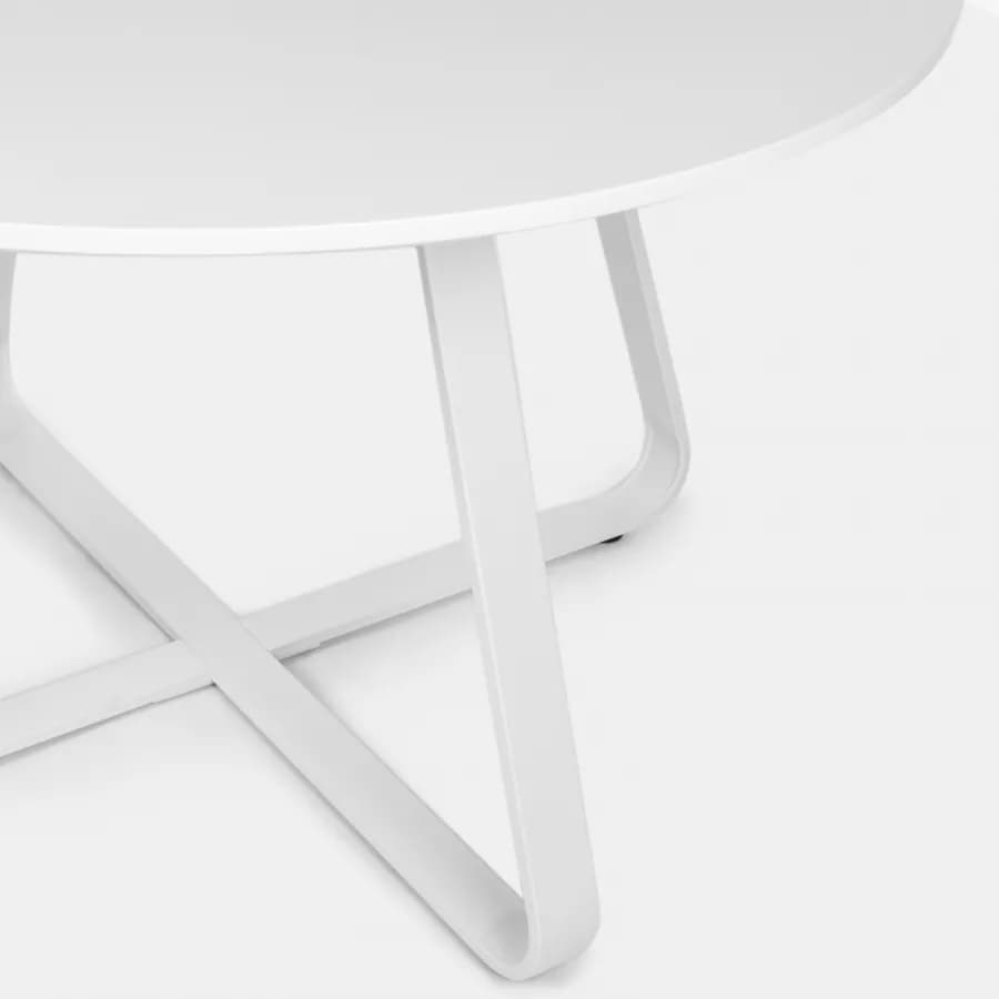 Tavolo da pranzo rotondo 120 cm in legno bianco - Roland