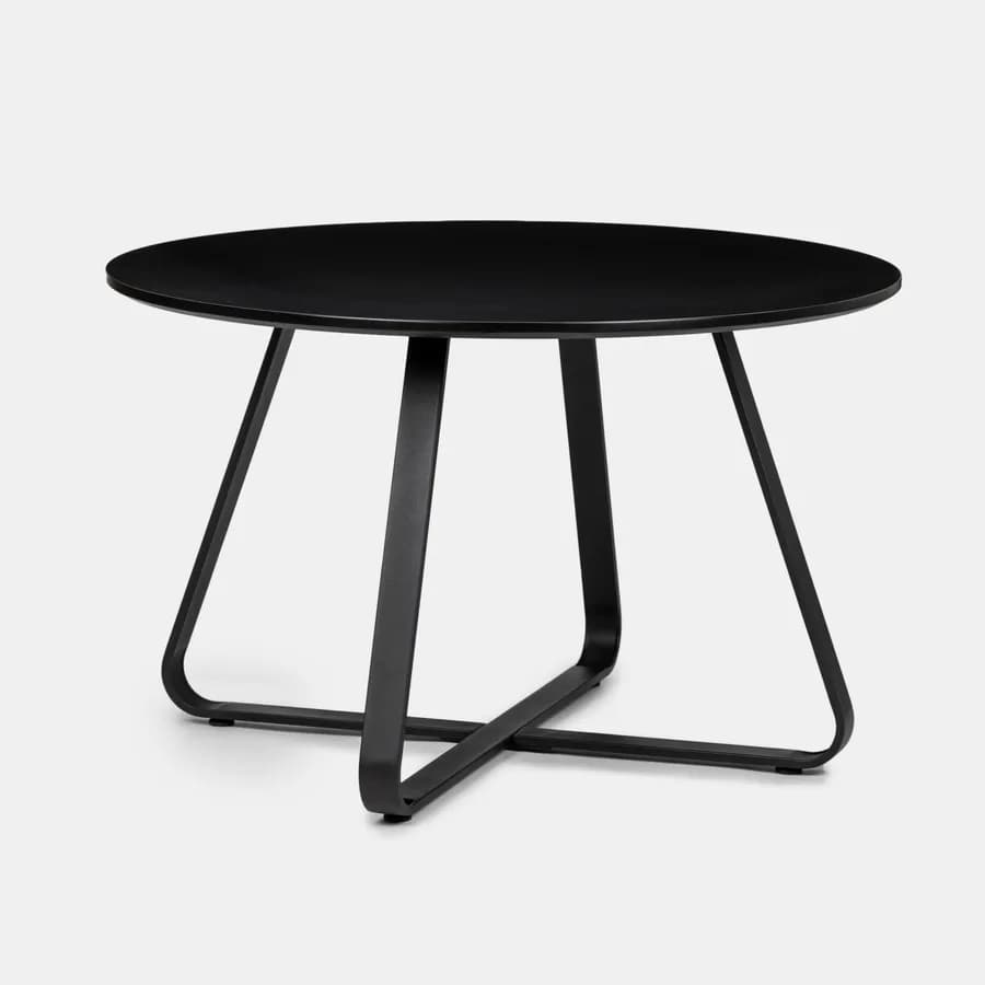 Tavolo da pranzo rotondo 120 cm in legno nero opaco - Roland