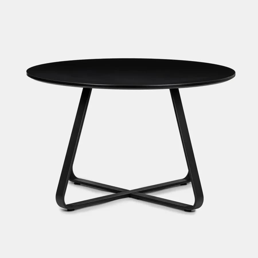 Tavolo da pranzo rotondo 120 cm in legno nero opaco - Roland