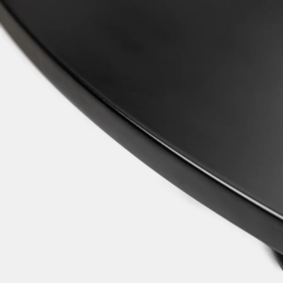 Tavolo da pranzo rotondo 120 cm in legno nero opaco - Roland