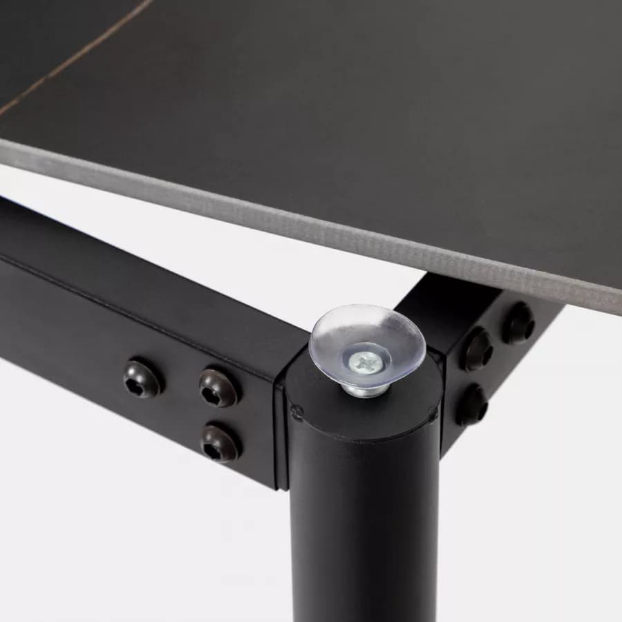 Tavolo da pranzo 120x70 cm con top nero in ceramica - Knos