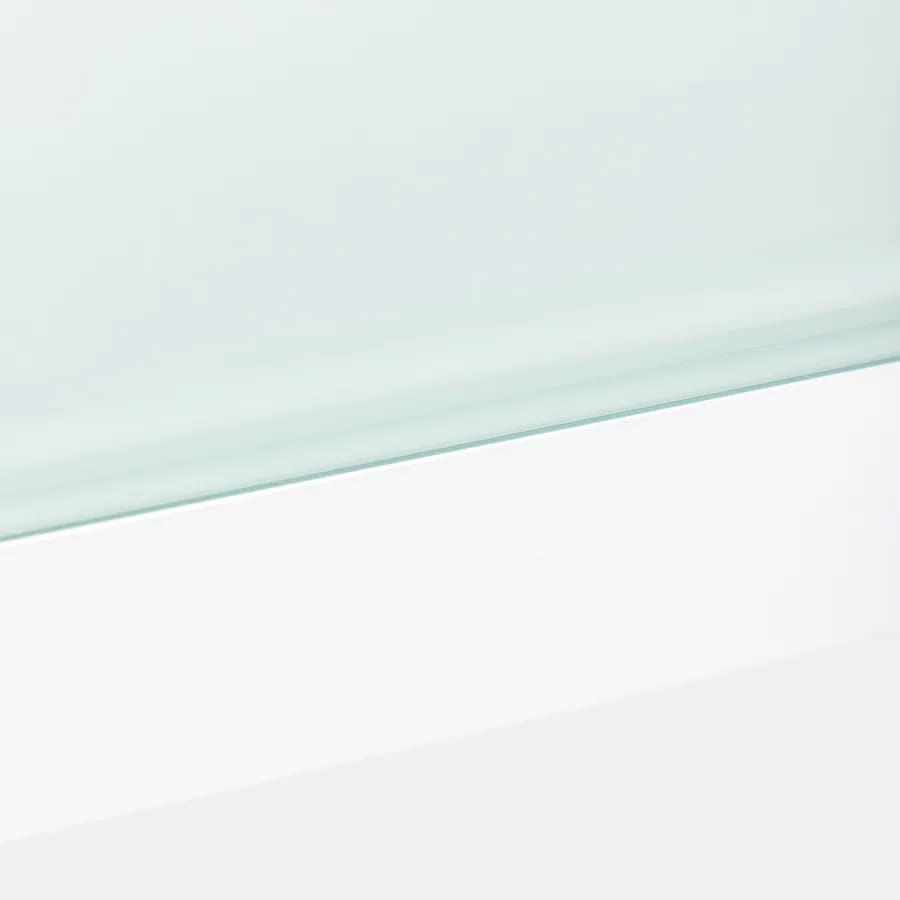 Tavolo da pranzo 130x70 cm piano in vetro temperato e gambe in metallo bianco - Grido