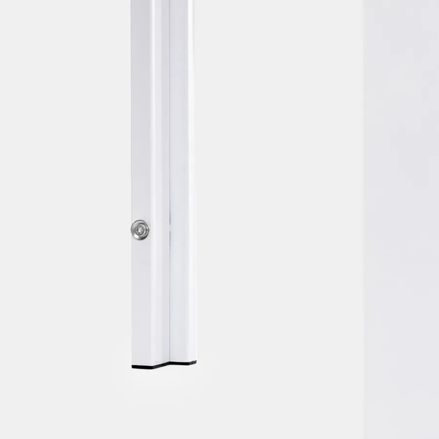Tavolo da pranzo 130x70 cm piano in vetro temperato e gambe in metallo bianco - Grido