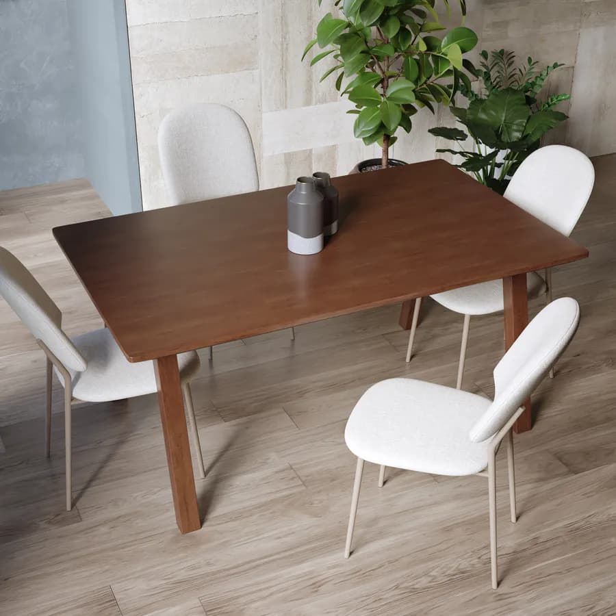 Tavolo da pranzo 150x90 cm in legno noce - Mafled