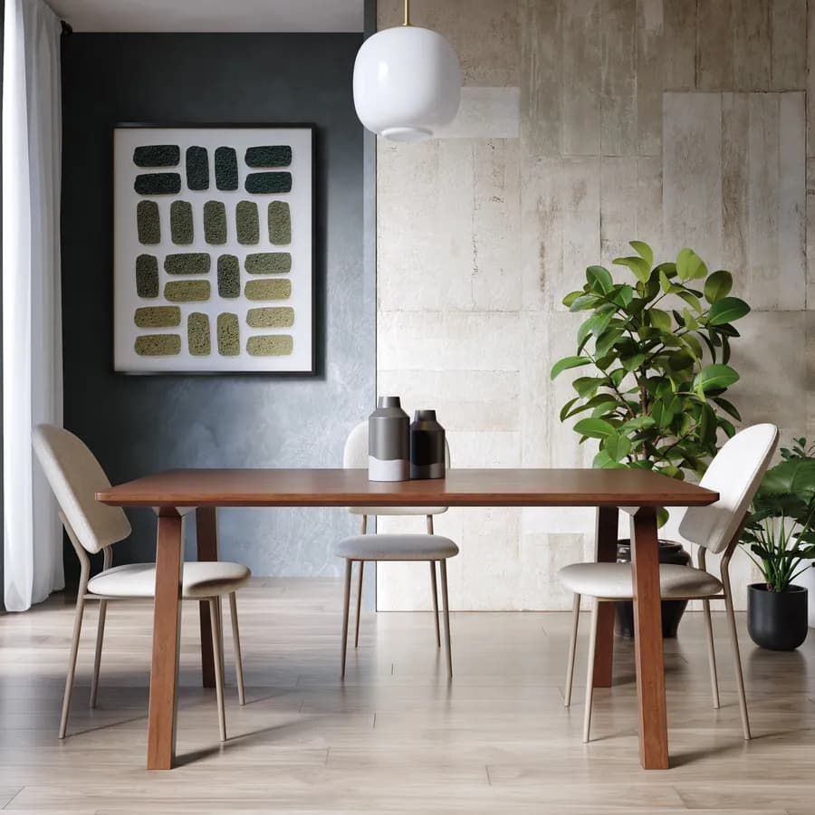 Tavolo da pranzo 150x90 cm in legno noce - Mafled