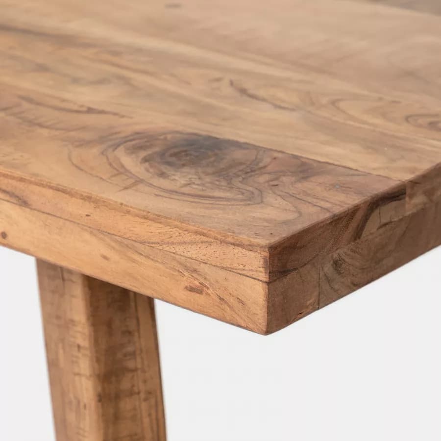 Tavolo 160x90 cm piano e gambe in legno di acacia - Freia Acacia
