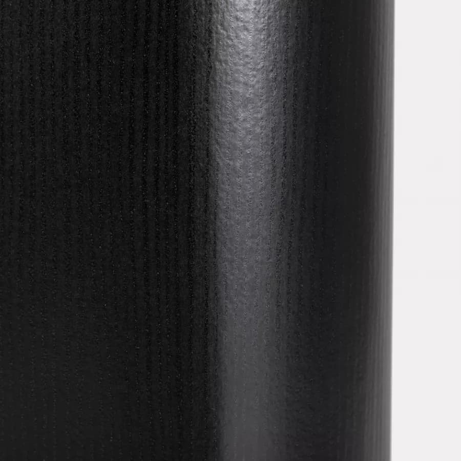 Tavolo da pranzo ovale 180x90 cm top in legno con gamba centrale e base in metallo nero - Raynold