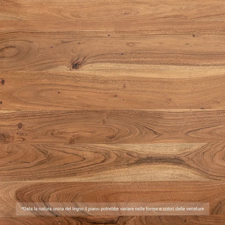Tavolo 180x90 cm in legno di acacia - Freia Stone