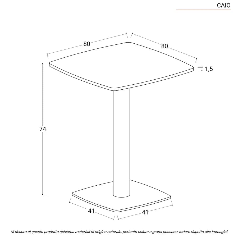 Tavolo da pranzo 80x80 cm top effetto marmo grigio con bordi arrotondati e base in metallo nero - Caio Round