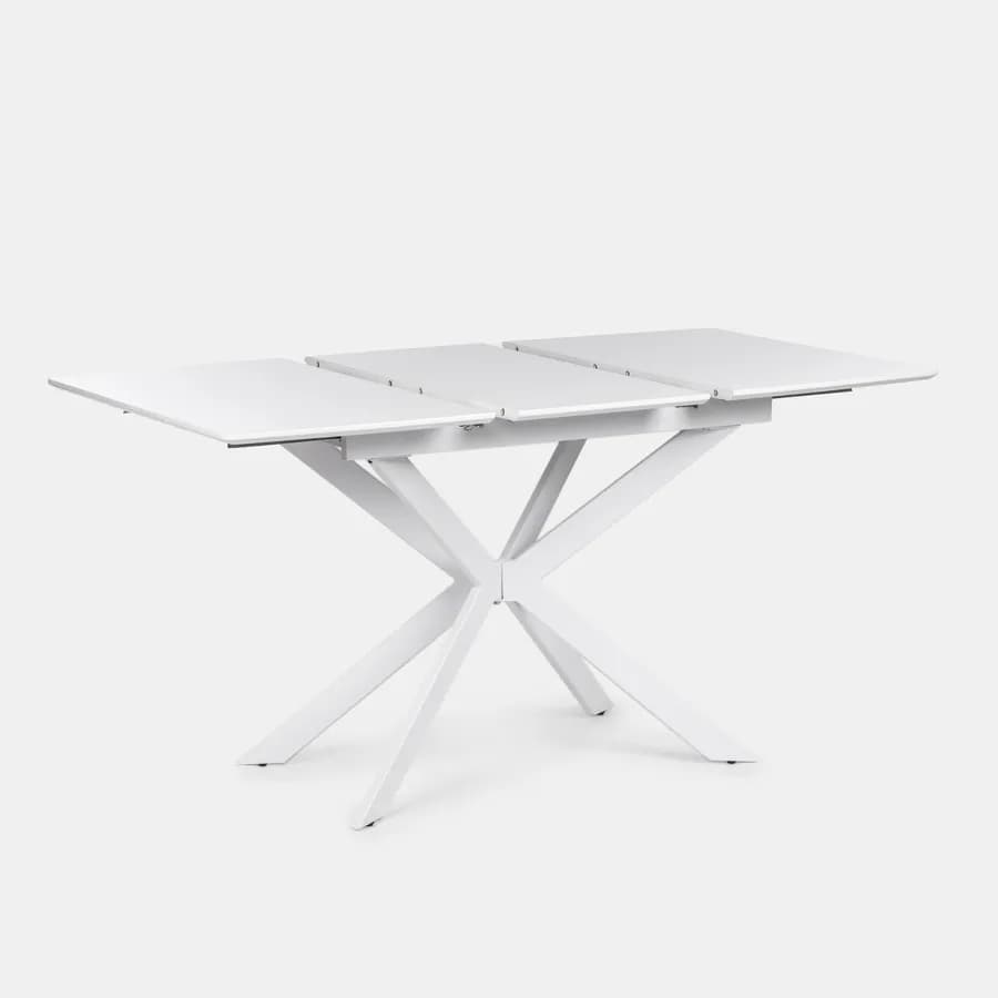 Tavolo da pranzo allungabile 100-140 x 80 in legno bianco - Marten