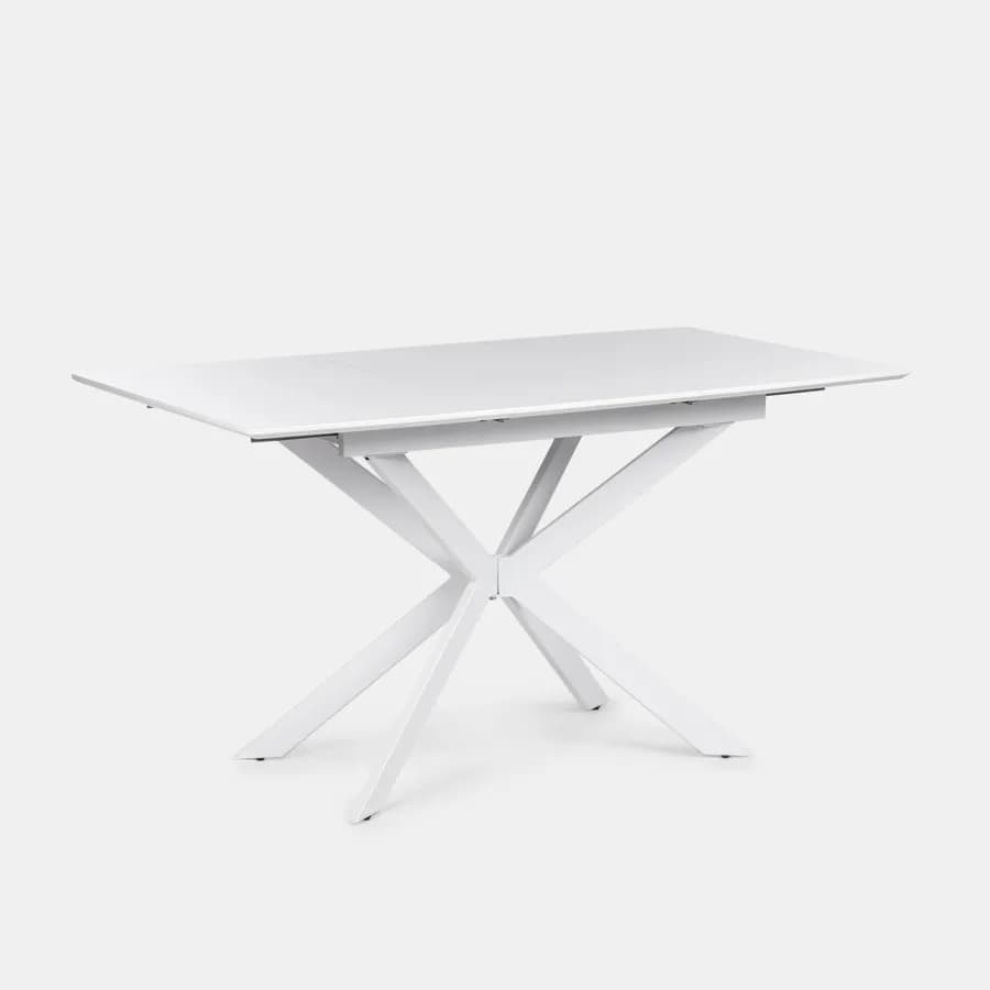 Tavolo da pranzo allungabile 100-140 x 80 in legno bianco - Marten