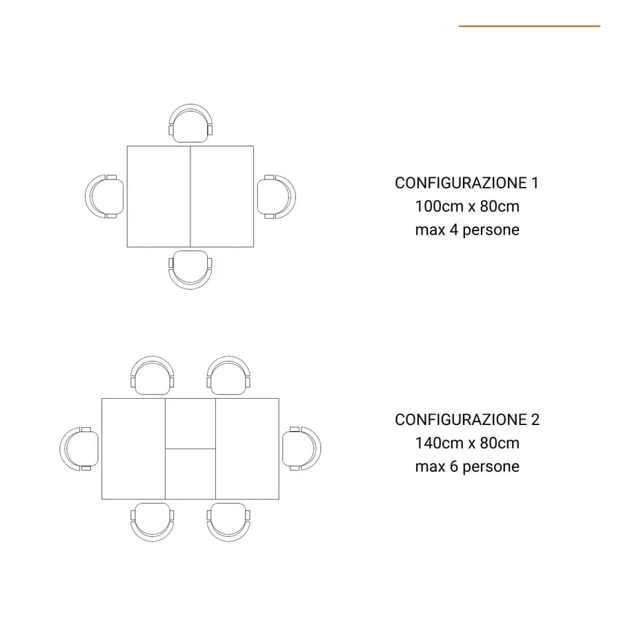 Tavolo da pranzo allungabile 100-140 x 80 in legno bianco - Marten