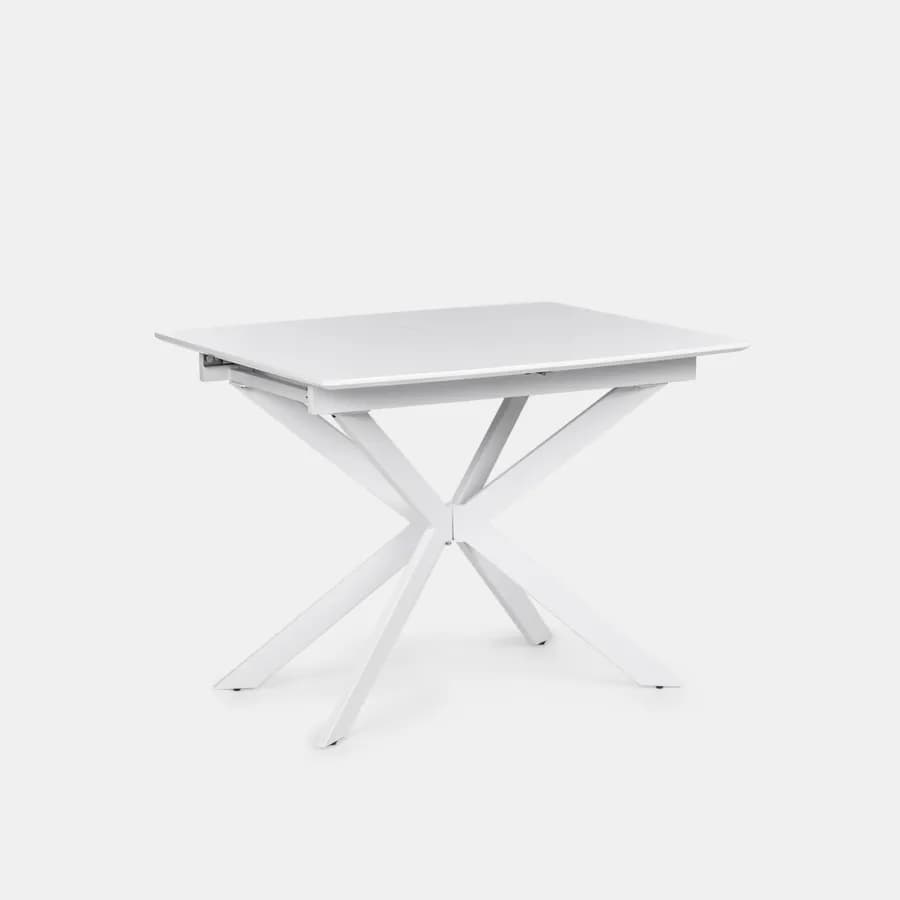 Tavolo da pranzo allungabile 100-140 x 80 in legno bianco - Marten