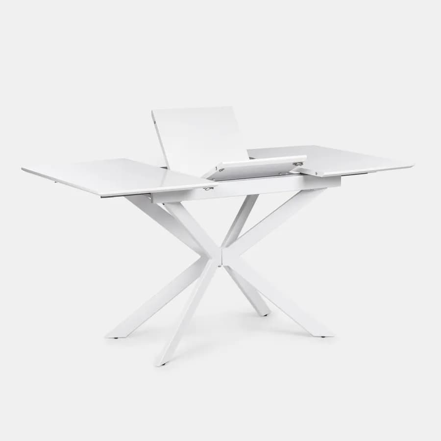 Tavolo da pranzo allungabile 100-140 x 80 in legno bianco - Marten