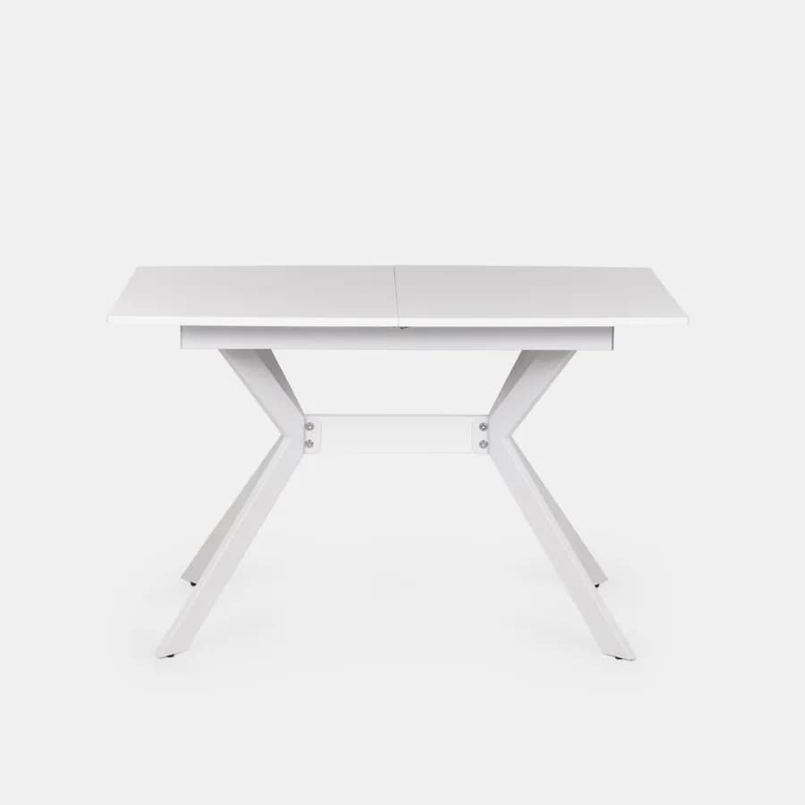 Tavolo da pranzo allungabile 120-160 x 80 cm in legno bianco - Nelson