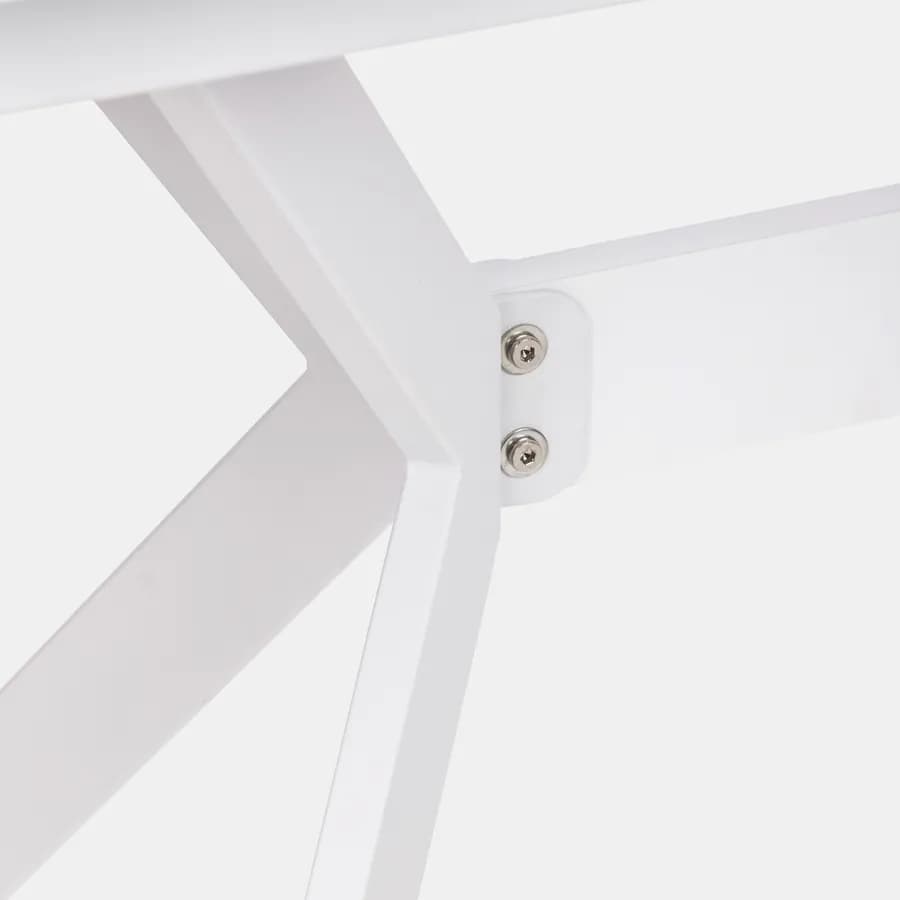 Tavolo da pranzo allungabile 120-160 x 80 cm in legno bianco - Nelson