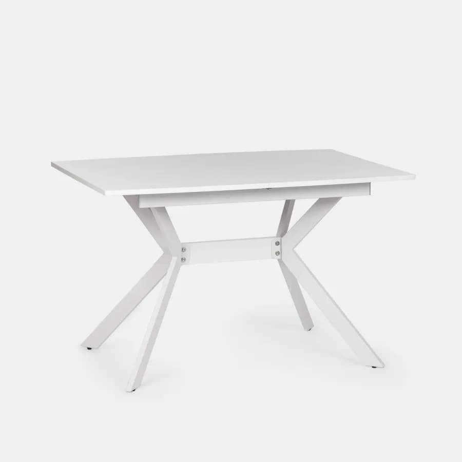 Tavolo da pranzo allungabile 120-160 x 80 cm in legno bianco - Nelson