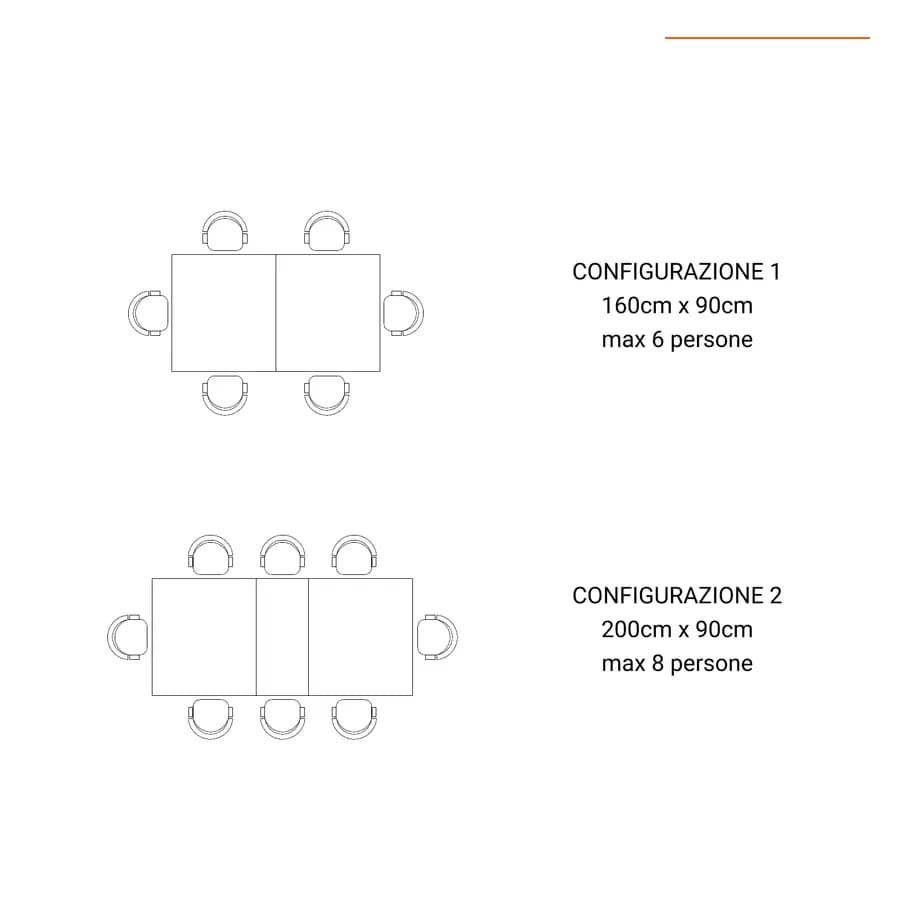 Tavolo allungabile 160-200x90 cm top in ceramica bianco effetto marmo con gambe in metallo nero - Augusto