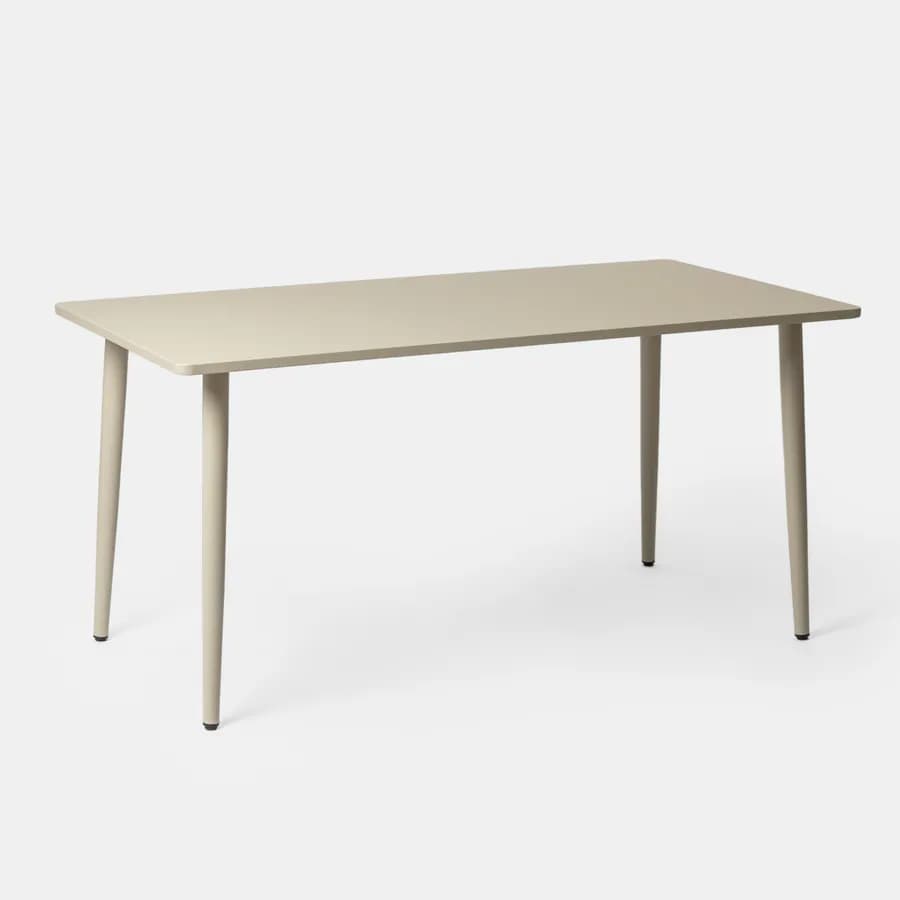 Tavolo 150x80 cm in acciaio beige - Levanto