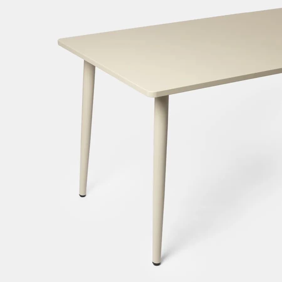 Tavolo 150x80 cm in acciaio beige - Levanto