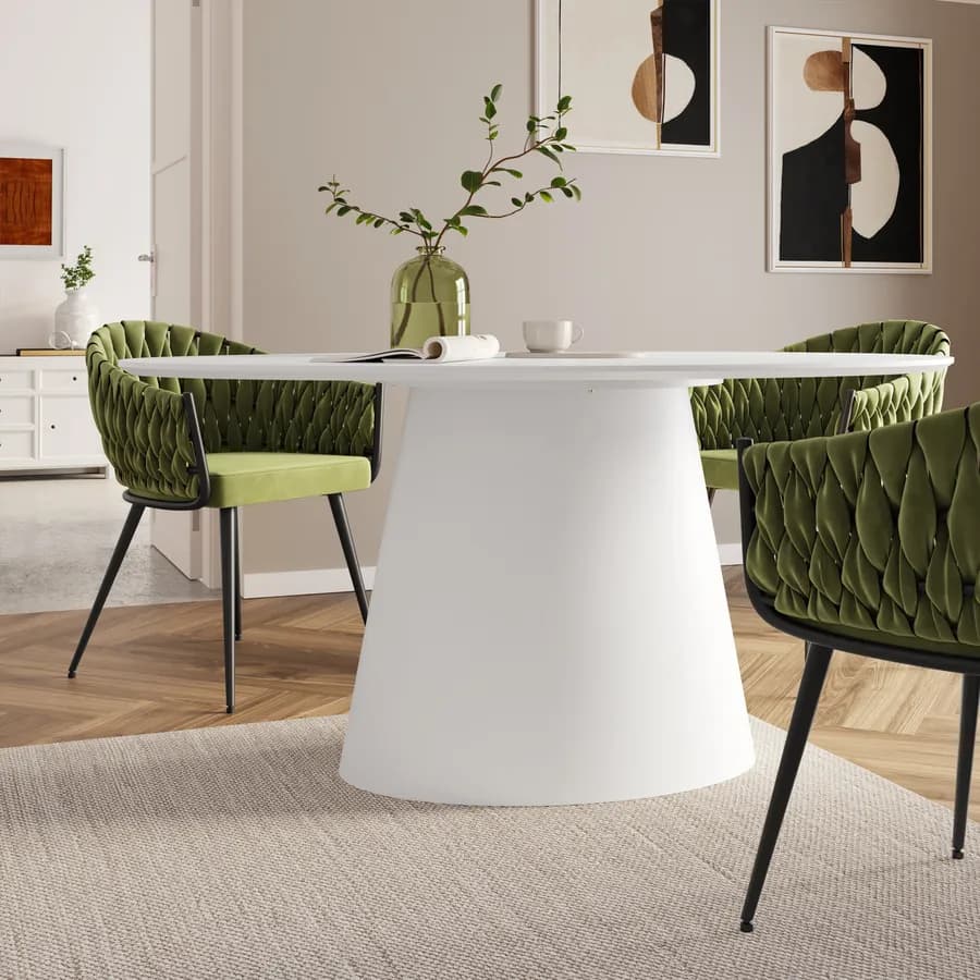 Tavolo ovale 160x90 cm in legno bianco - Gourmel
