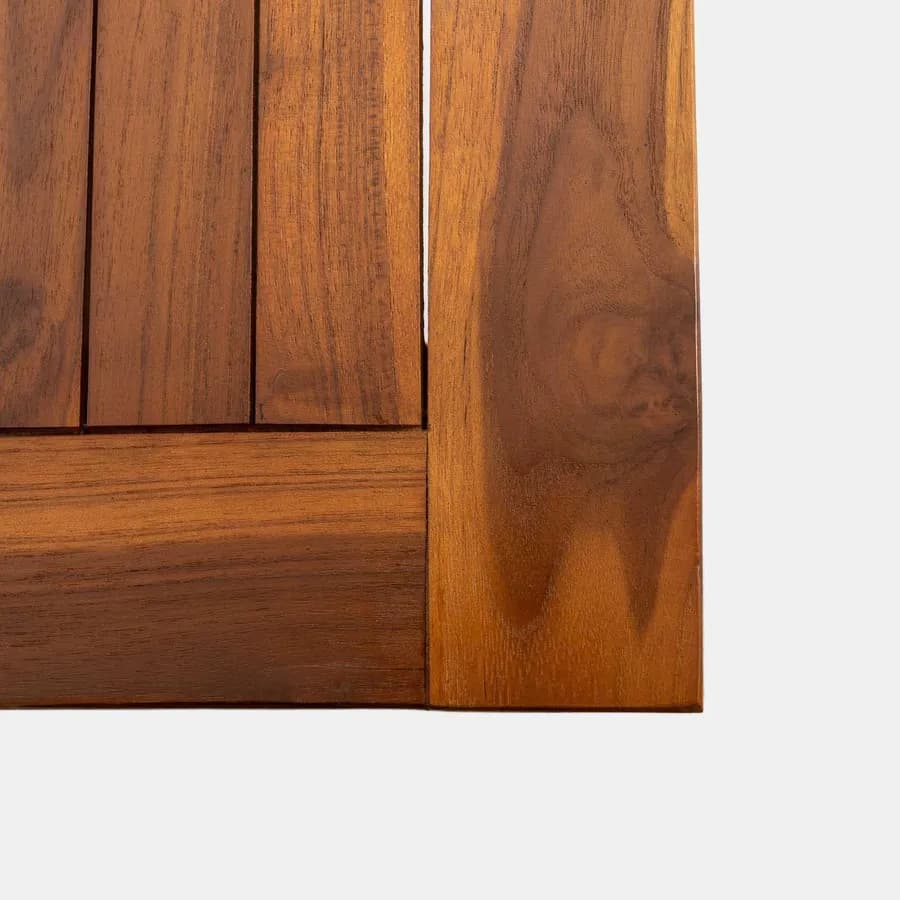 Set pranzo tavolo 90x90 cm e 4 sedie pieghevoli in legno teak - Louis
