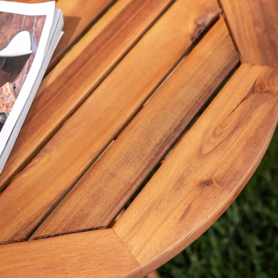 Tavolo pieghevole rotondo 60 cm in legno di acacia - Paja