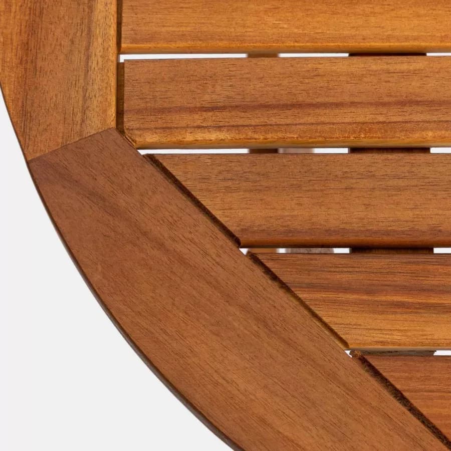Tavolo pieghevole rotondo 60 cm in legno di acacia - Paja