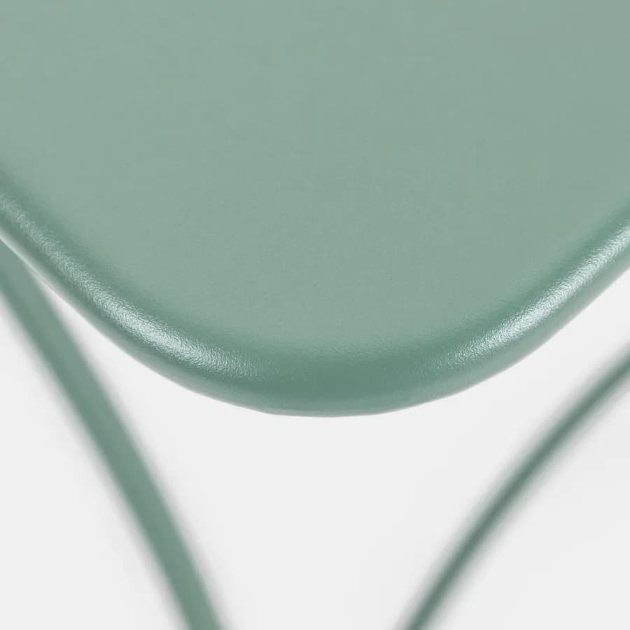 Tavolo da esterno pieghevole 60x60 cm in acciaio verde marino - Faber