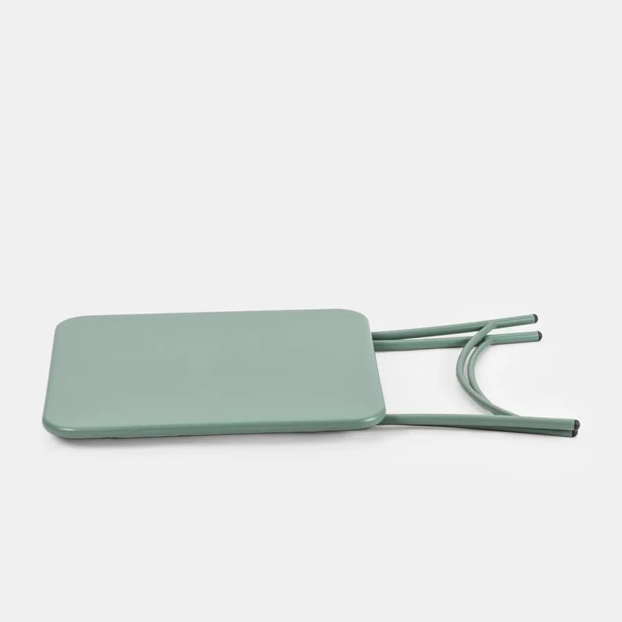 Tavolo da esterno pieghevole 60x60 cm in acciaio verde marino - Faber