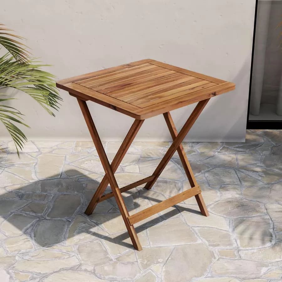 Tavolo da pranzo pieghevole 60x60 cm in legno d'acacia - Paja