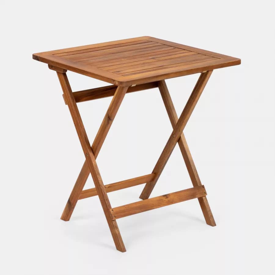 Tavolo da pranzo pieghevole 60x60 cm in legno d'acacia - Paja