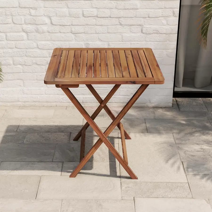 Tavolo da pranzo pieghevole 70x70 cm in legno d'acacia - Paja