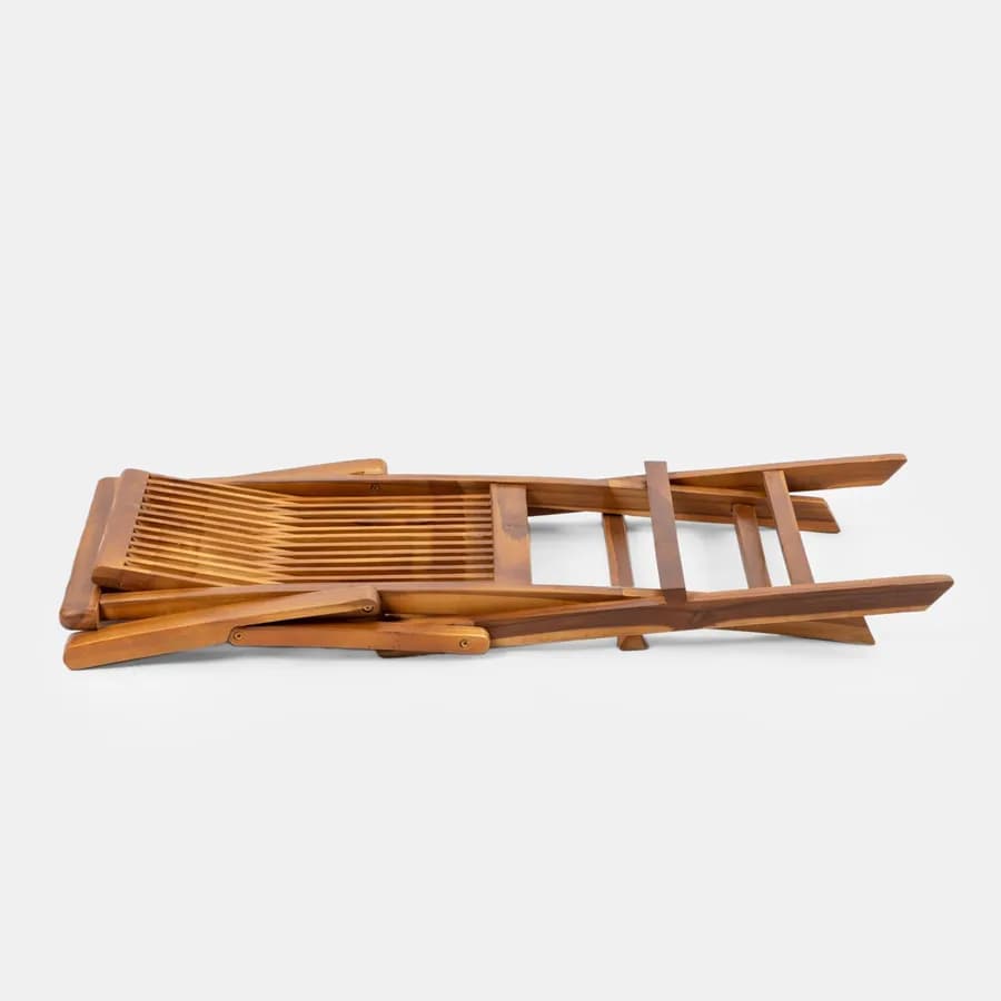 Set pranzo tavolo 90x90 cm e 4 sedie con braccioli in legno teak - Louis