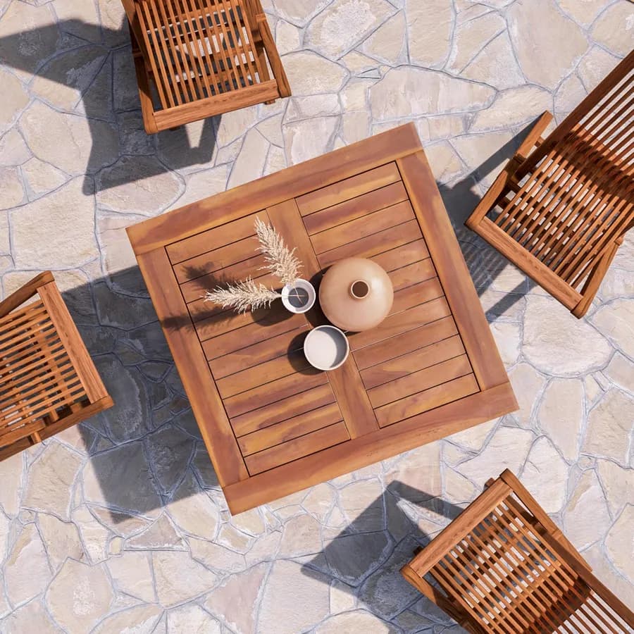 Tavolo da pranzo 80x80 cm in legno teak - Louis