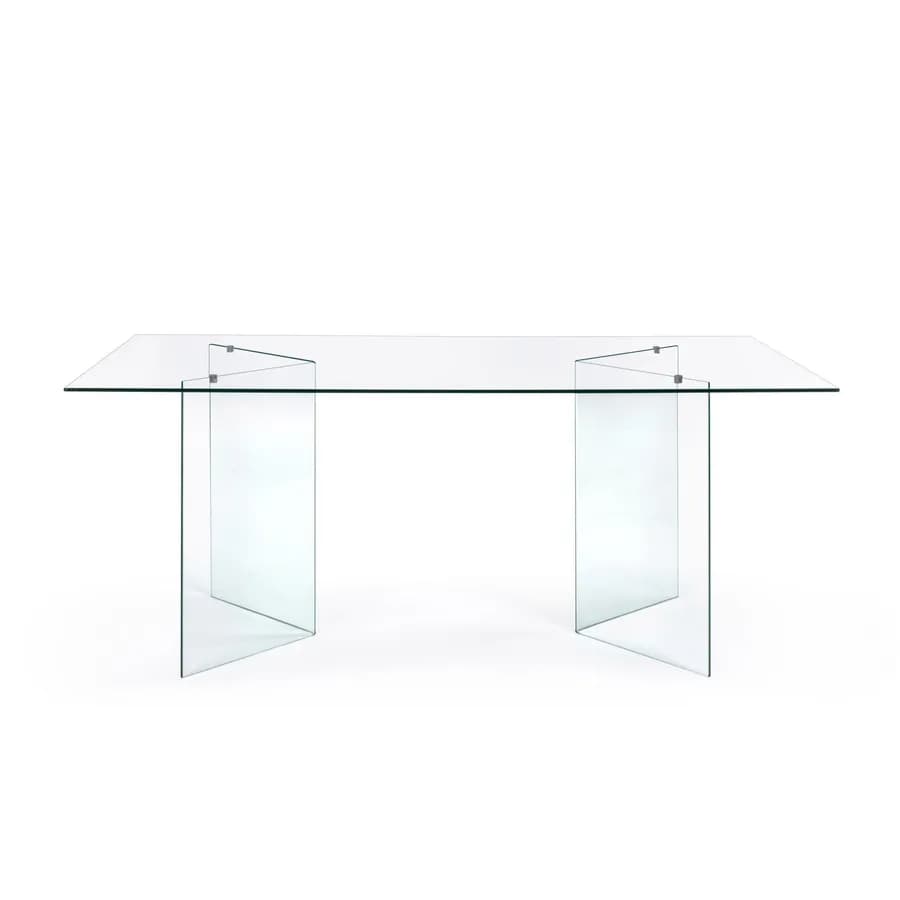 Tavolo rettangolare 180x90 cm vetro temperato - City