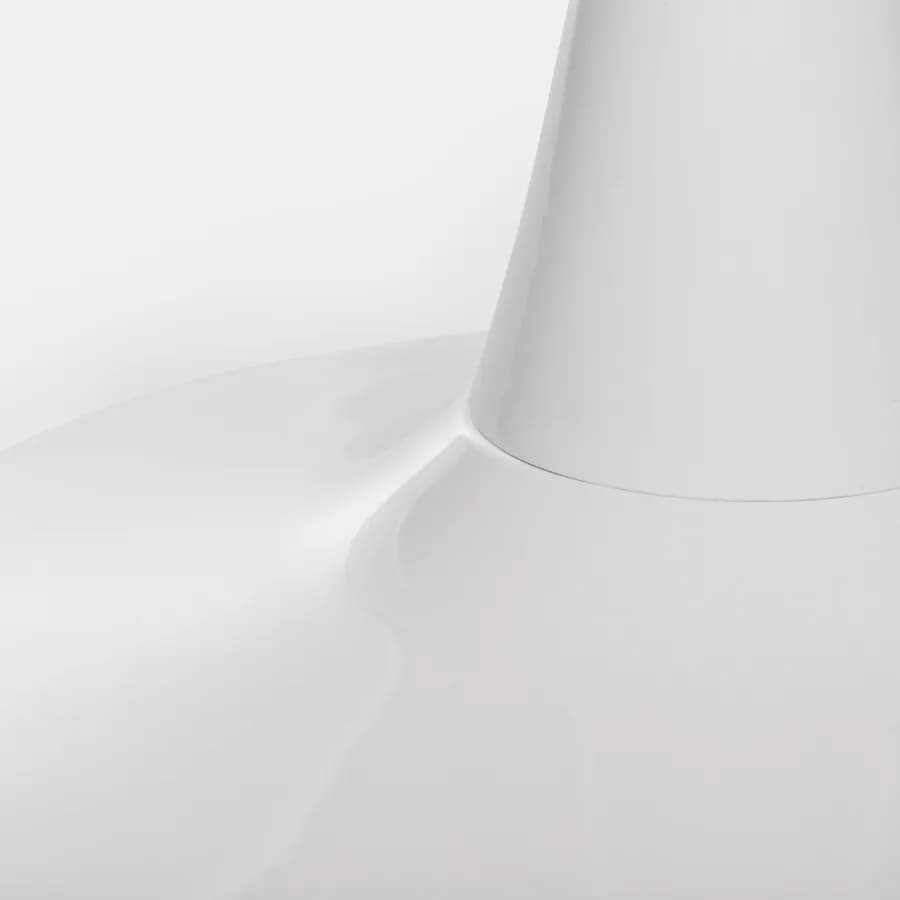 Tavolo da pranzo rotondo 60 cm in legno bianco opaco - Tulipano